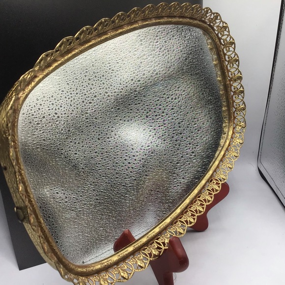 🌺Vintage Gold Ormolu Mirrored Tray - Picture 10 of 10